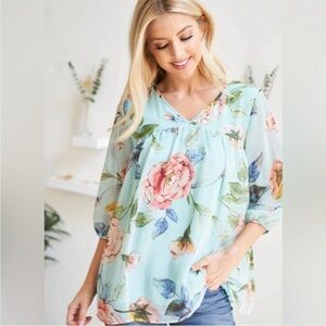 Perfect Peach Boutique Blouse Sz M MSRP $59 NWOT